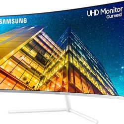 Samsung 32-Inch 4K UHD (3840x2160) Curved Gaming Monitor - White