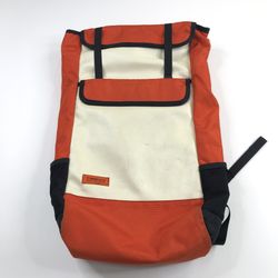 TIMBUK2 Prospect Backpack Pebbled Leather Front Orange Black