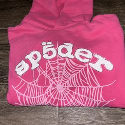 Pink Spider Hoodie Size Large 