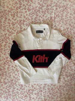 kith color block nelson collared pullover🤍❤️