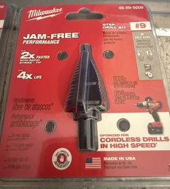 Milwaukee Step Drill Bit #9 48-89-9209 NEW (2 available
