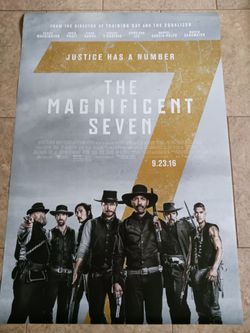 The Magnificent Seven - Movie Poster With Denzel Washington and Chris Pratt