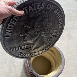 Coin Stacked End Table $ Storage