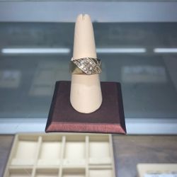 Solid 14K Freeform Ring 