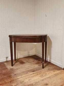 10th century mohagony folding card table, antique