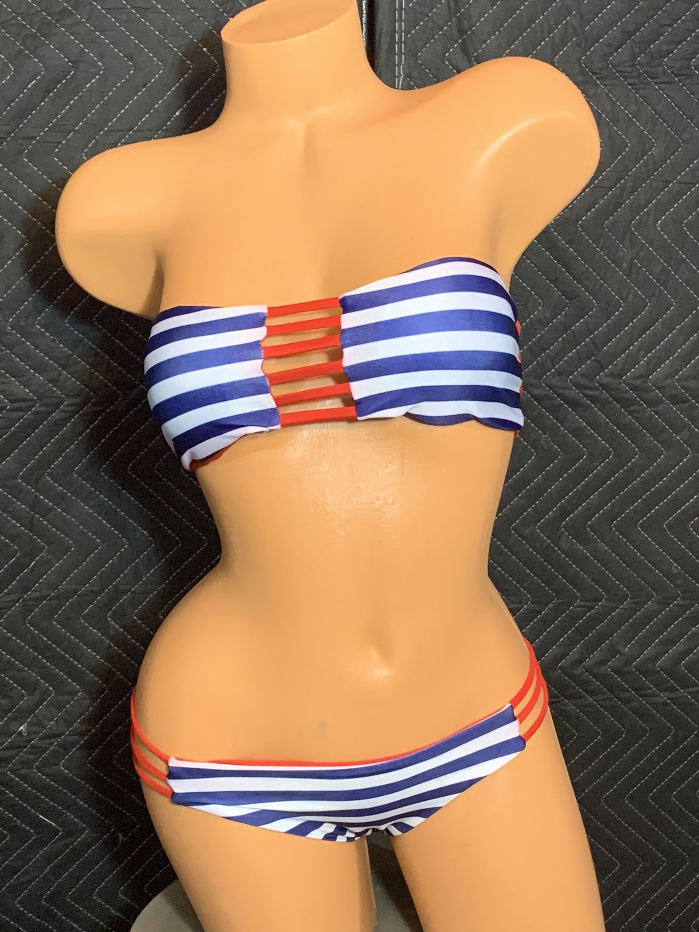 New Red White & Blue Bikini Set