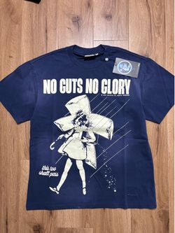 Dark blue hellstar no guts no glory tee size-S