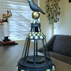 MacKenzie-Childs bird on a ball Candle Holder 