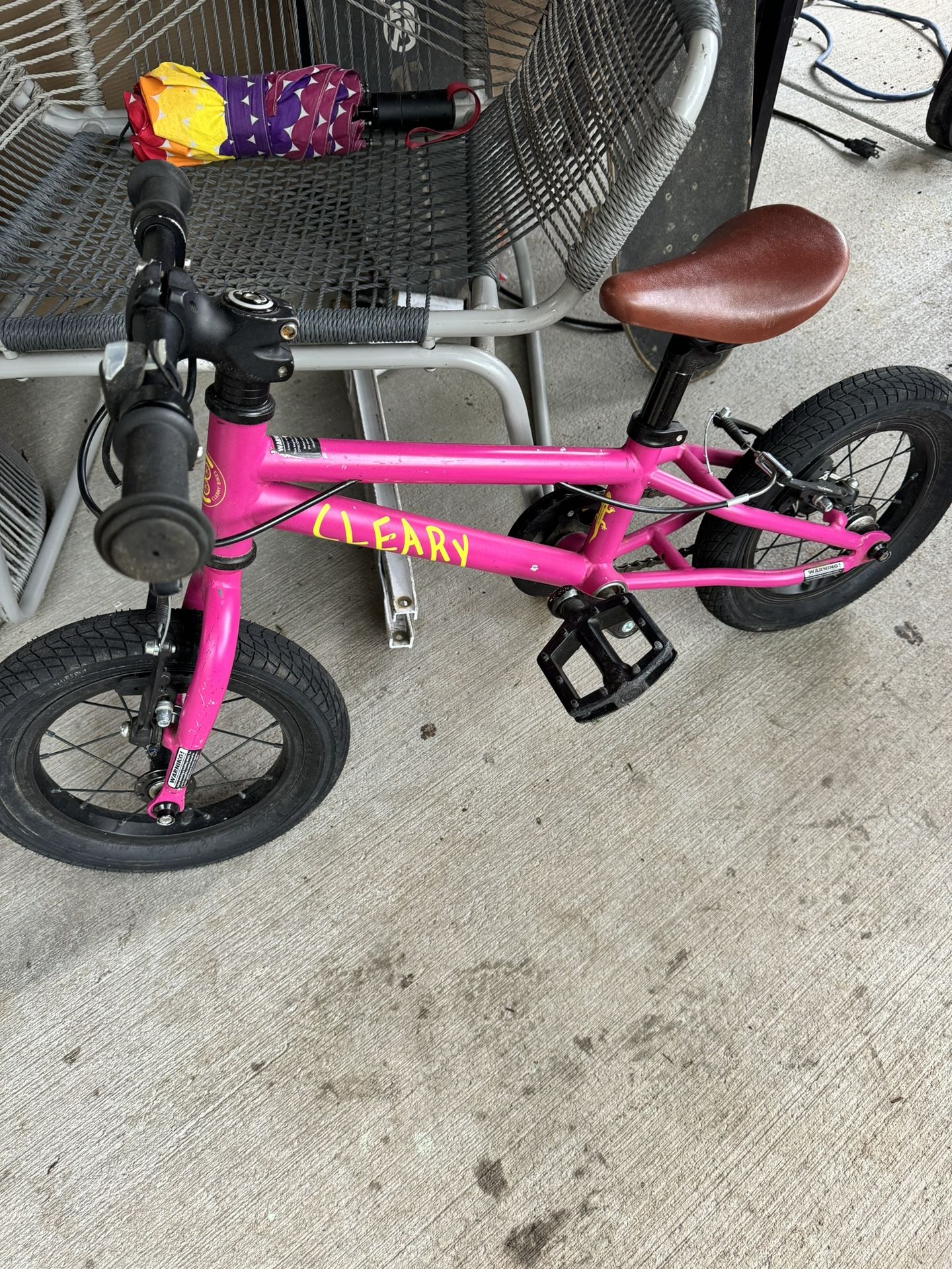 Cleary Pink/Magenta 12" Gecko Bike 