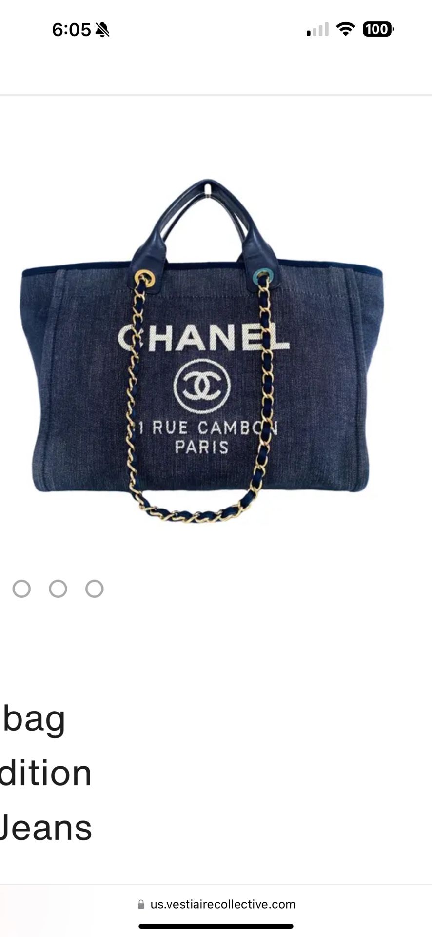 Chanel Denim Tote