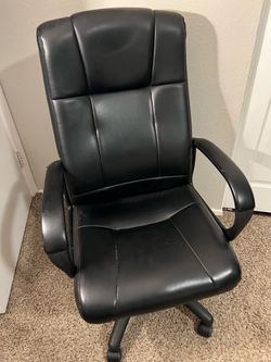 Classic Boss Leather Chair Office/Gaming Black Faux Leather