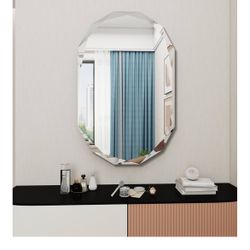 Beveled Bathroom Mirror, 30X42 Inch Single Beveled Edge Frameless