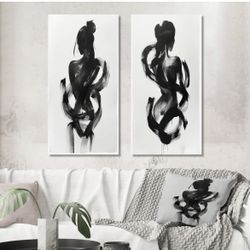 Ivy Bronx And Minimal Woman Silhouette I Wall Art 2 Pieces - New In Box