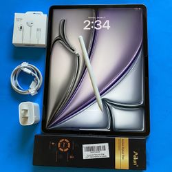 256GB Apple IPad Air 13” (Liquid Retina Display / M2 chip / 2024  model) with Pen, keyboard & Accessories 