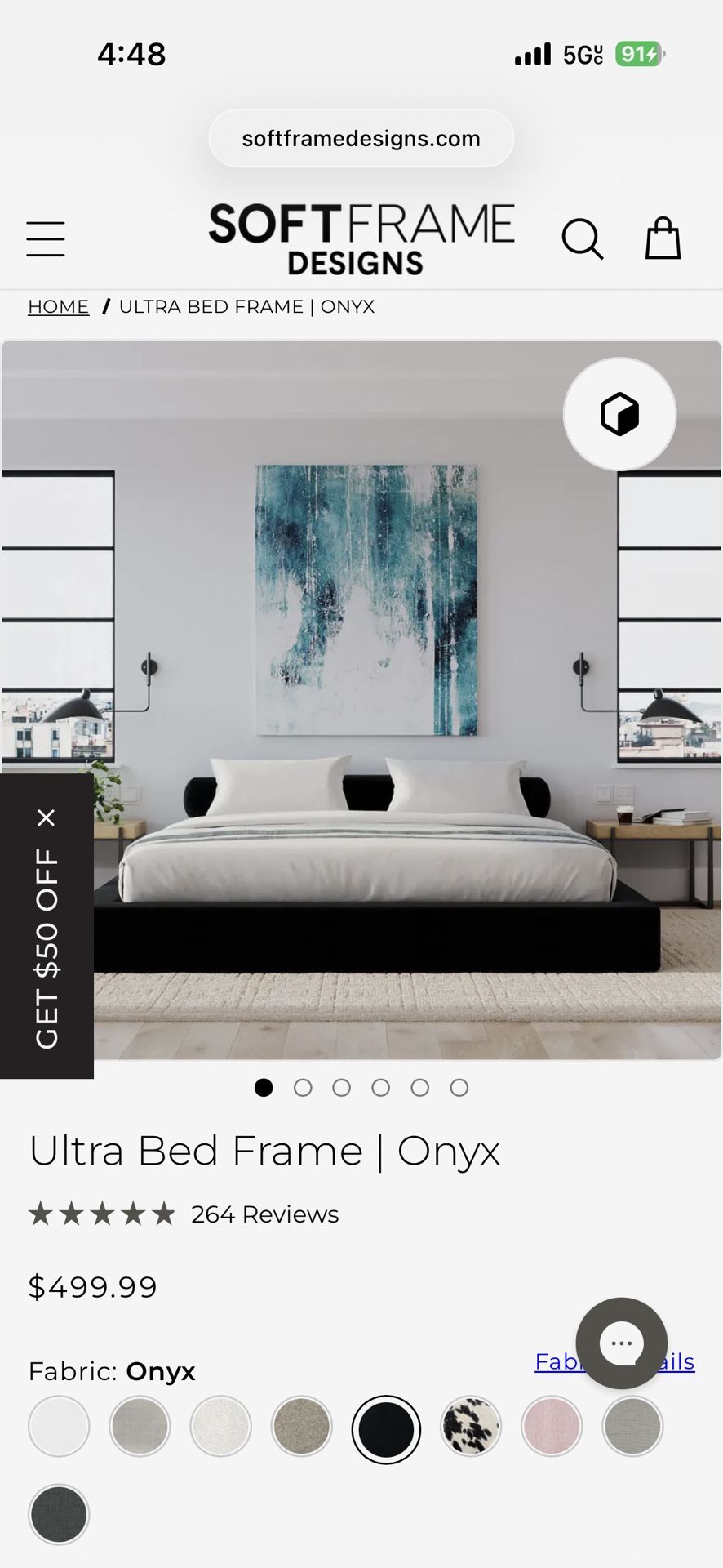King Soft Frame Bed