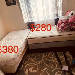🌠🌠🌠🌠🌠 For sale—2 twin beds with Hollywood style frame— (USED NOT NEW) Priced separately at $280 and $380.  I have stocked up on these from purcha