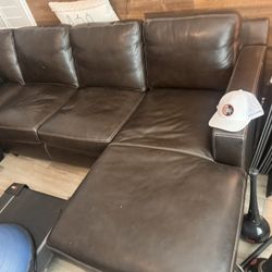 Like New Brown Leather Couch