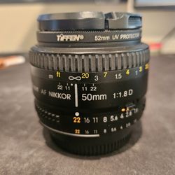 Nikon AF  FX NIKKOR 50mm F1.8D Lens