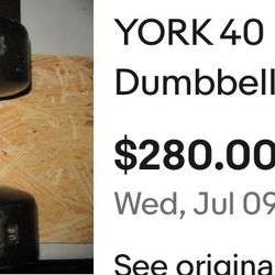 York Legacy 40% Dumbbells 