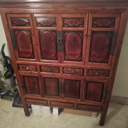 Antique Chinese  Wardrobe / China Cabinet 