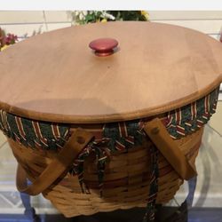 Big Longaberger Basket With Lid Exce Cond Lebanon 