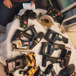 Ryobi 18V Drills, Saws, Flashlights, Vacuum,  Belt Clips, Chargers, And New For Ryobi Batteries.