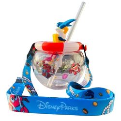 NEW Disney Parks Disneyland Toontown Donald Duck Sipper Cup with Straw