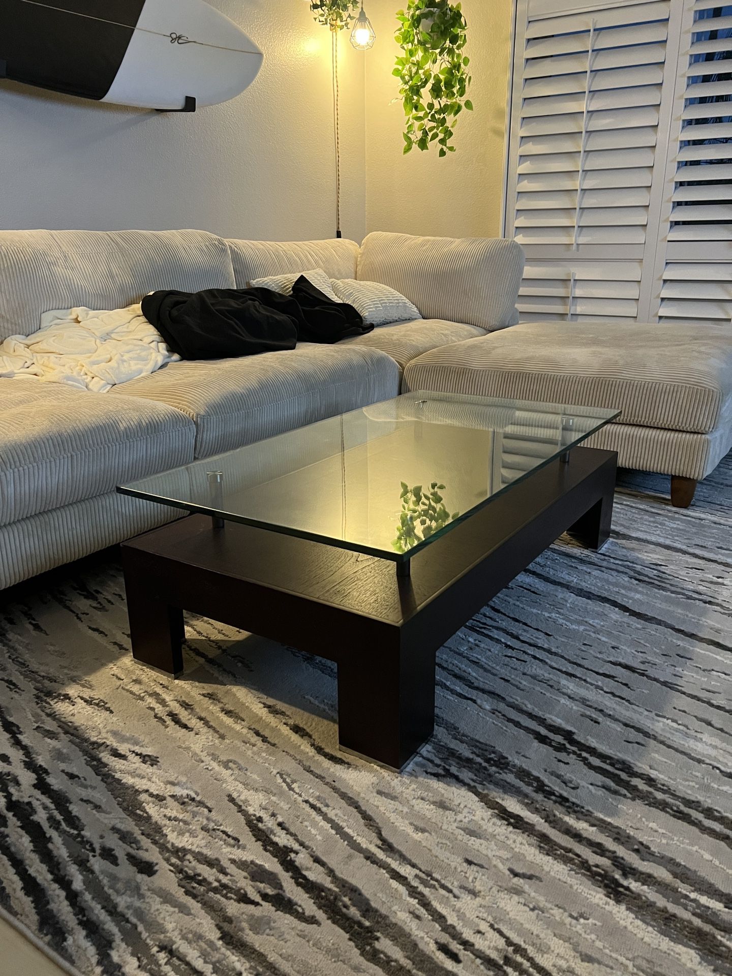 Awesome glass coffee table