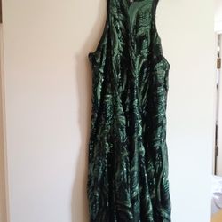 Emerald Black Dress