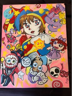 Amazing digital circus fan art painting