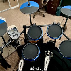 Alesis Nitro Mesh Limited- Edition Blue Lightening Electronic Drum Set