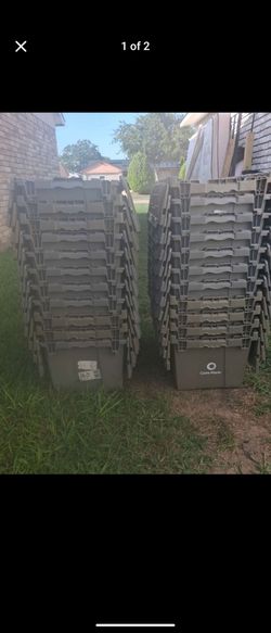 Plastic Stackable Totes Lot