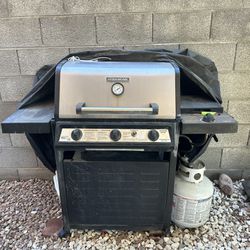Brinkmann ProSeries 2250 BBQ Grill With Side Burner + Cover