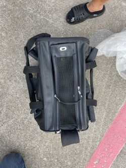 Black Leather Dog Carrier
