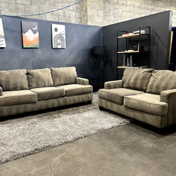 Gorgeous Gray Sofa And Loveseat Set- Delivery Available!