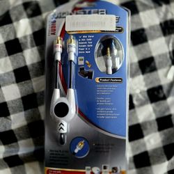 Monster Audio AUX 3.5mm 1/8" to 2 RCA Stereo Cable for iPod iPhone MP3 DVD -7 Ft