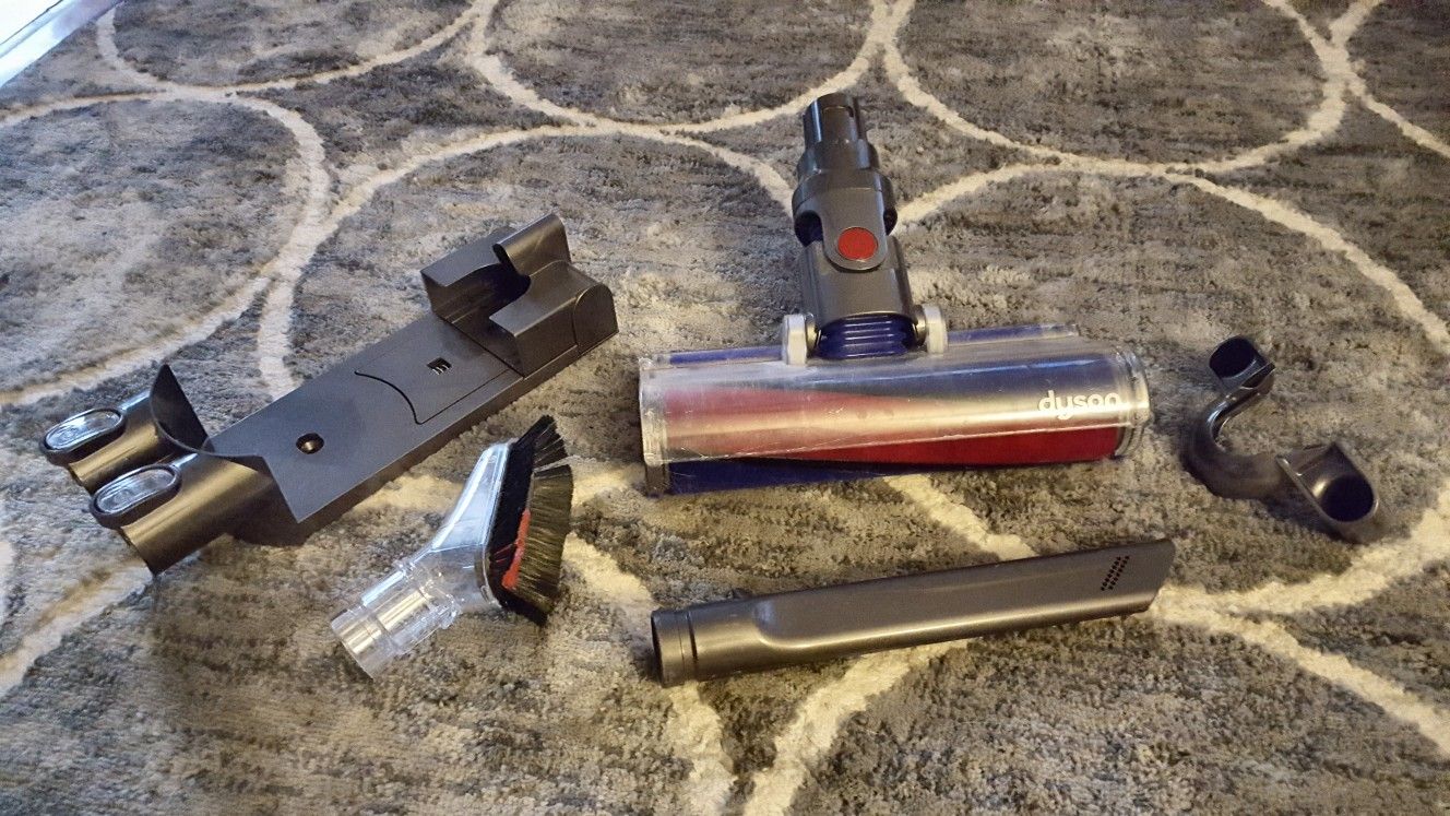 Dyson replacement roller head, attachments, and wall mount