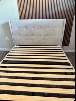 Queen Size Bed Frame - Zinus Athen Upholstered Bed Frame