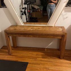 vintage wood console table 