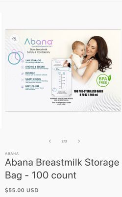 New breast milk storage bags