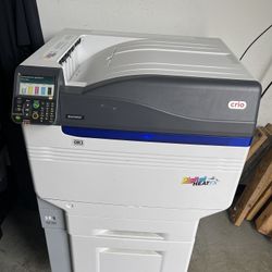 OKI Pro 9541WT Digital Heat FX White Toner Printer w/ Stand + RIP + Supplies