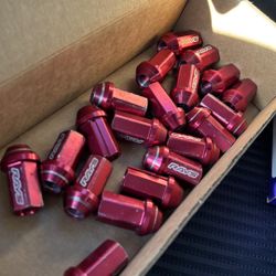 Rays lugnuts set 12x1.25 (Red)