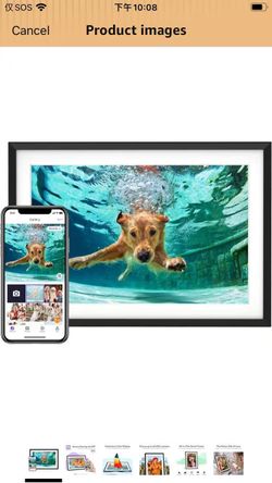 Euphro 10.1'' Digital Picture Frame with 32GB Storage, Digital Photo Frame with 1280x800 IPS Touch Screen, Share Photos/Videos and Send Best Wishes vi