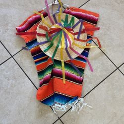 Mexican serape poncho