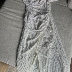 Asos White Sequin Dress 