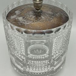 F.B. Rogers Vintage Silver Crystal Jar