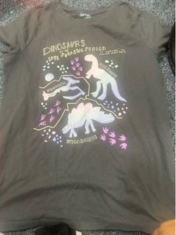 Cat and Jack dinosaur shirt girls 10/12 large
