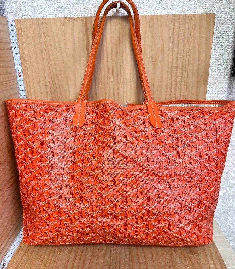 Goyard Saint Louis Tote PM Orange Canvas/Leather