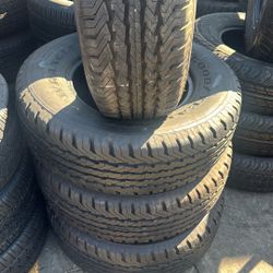 LT 245/75/16 GOODYEAR WRANGLER SEMI NEW 95%TREAD LIFE $399 PRICE INCLUDE INSTALACIÓN AND BALANCE.