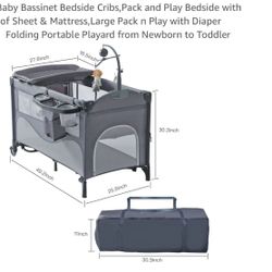 5-in-1 Baby Bassinet Bedside Crib